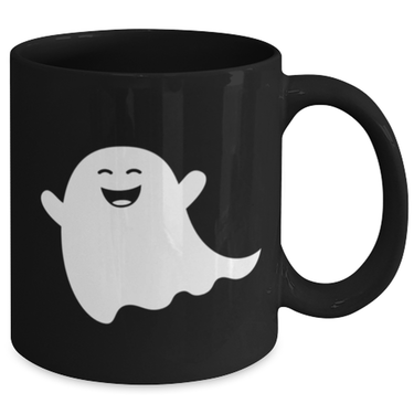 Smiling Ghost Coffee Mug. Halloween Mug. Ghost Cup. Ghost Decor. Cute Ghost Gift For Women Or Men. Ghost Present For Him Or Her