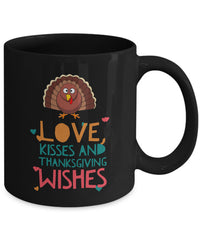 Load image into Gallery viewer, Thanksgiving Coffee Mug - Turkey Mug - Grateful Mug - &quot;Love, Kisses And Thanksgiving Wishes&quot;
