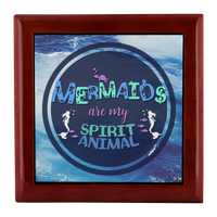 Load image into Gallery viewer, Mermaid Jewelry Box - Gift For Mermaid Lovers - Mermaid Gift Box - &quot;Mermaids Are My Spirit Animal&quot;
