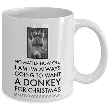 Donkey Mug - Christmas Gift For Donkey Lovers - Donkey Christmas Cup - 