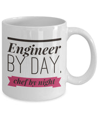 Load image into Gallery viewer, Engineer Coffee Mug - Funny Engineering Gift For Engineers- &quot;Engineer By Day Chef By Night&quot;
