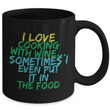 Wine Lover Coffee Mug - Funny Wine Lovers Gift - Wine Mugs For Women - "I Love Cooking With Wine"