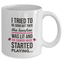 Country Music Coffee Mug - Funny Music Gift For Country Music Lovers - "I Tried To Be Good"