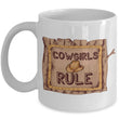 Cowgirl Coffee Mug - Unique And Funny Gift For Horse Lovers - "Cowgirls Rule"