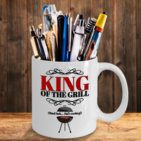 Load image into Gallery viewer, Dad Coffee Mug - Funny Fathers Day Gift From Son Or Daughter - BBQ Mug - &quot;King Of The Grill&quot;
