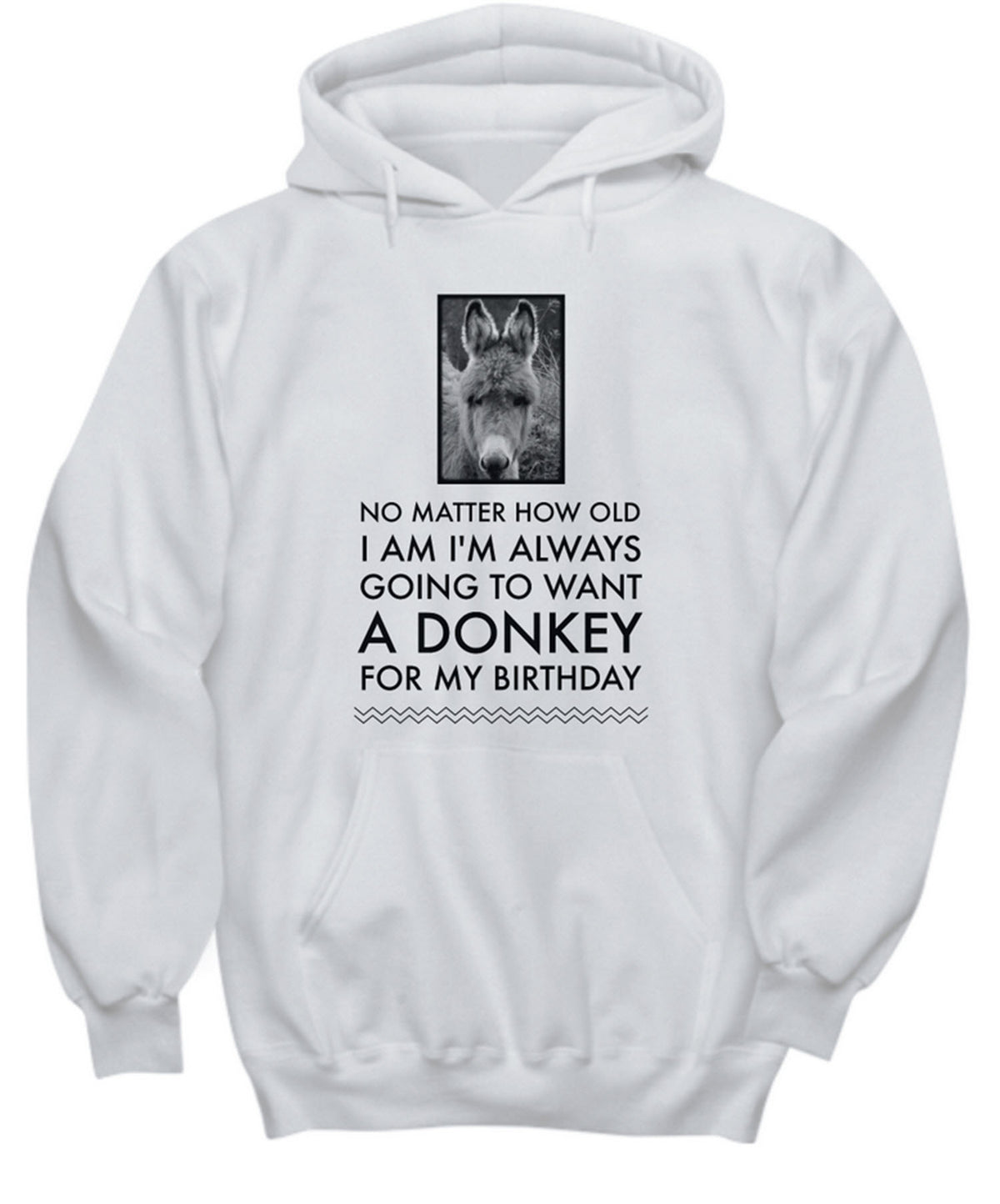 Donkey Hoodie - Donkey Lovers Gift - Donkey Gift For Donkey Lovers - "No Matter How Old I Am"