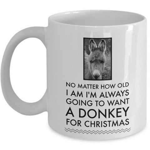 Donkey Mug - Christmas Gift For Donkey Lovers - Donkey Christmas Cup - 