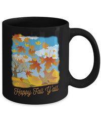 Load image into Gallery viewer, Fall Coffee Mug - Autumn Leaf Coffee Mug - &quot;Happy Fall Y&#39;all&quot;
