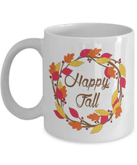 Load image into Gallery viewer, Fall Coffee Mug - Autumn Leaf Coffee Mug - Harvest Mug - &quot;Happy Fall&quot;
