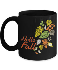 Load image into Gallery viewer, Fall Coffee Mug - Autumn Leaf Coffee Mug - &quot;Hello Fall&quot;
