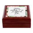Wooden Keepsake Jewelry Box For Mom - Gifts For Mom - Mom Birthday Gifts - "Mom Everything I Am"