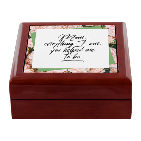 Wooden Keepsake Jewelry Box For Mom - Gifts For Mom - Mom Birthday Gifts - 
