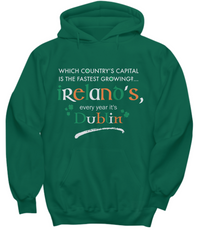 Load image into Gallery viewer, Funny Irish Hoodie - Black Irish Hoodie - Dublin Hoodie - Irish Gift - &quot;Which Country&#39;s Capital?&quot;
