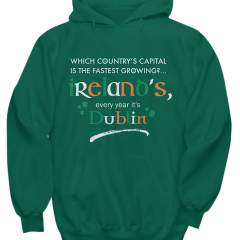 Funny Irish Hoodie - Black Irish Hoodie - Dublin Hoodie - Irish Gift - 