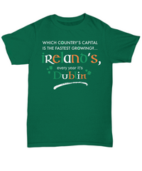 Load image into Gallery viewer, Irish Shirts For Men  - Green Irish Shirt - Funny St Patricks Day Gift - &quot;Which Country&#39;s Capital?&quot;
