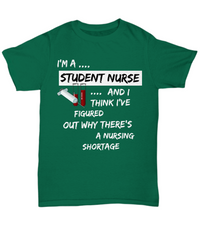 Load image into Gallery viewer, Funny Nursing School Shirt For Student Nurse - Gift For Nursing Students - &quot;I&#39;m A Student Nurse&quot;
