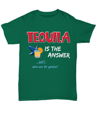 Load image into Gallery viewer, Funny Mens Tequila T-Shirt - Tequila Drinking Shirt - Tequila Lovers Gift - &quot;Tequila Is The Answer&quot;
