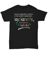 Load image into Gallery viewer, Irish Shirts For Men  - Green Irish Shirt - Funny St Patricks Day Gift - &quot;Which Country&#39;s Capital?&quot;
