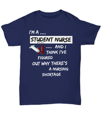 Load image into Gallery viewer, Funny Nursing School Shirt For Student Nurse - Gift For Nursing Students - &quot;I&#39;m A Student Nurse&quot;
