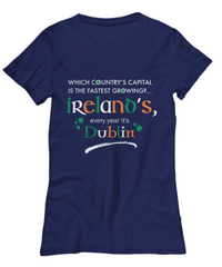 Load image into Gallery viewer, Irish Shirts For Women - Green Shirt - Funny St Patricks Day Gift - &quot;Which Country&#39;s Capital?&quot;
