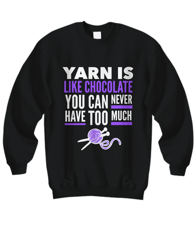 Knitting Sweatshirt - Knitters Gift - Knitting Lovers Gift - 