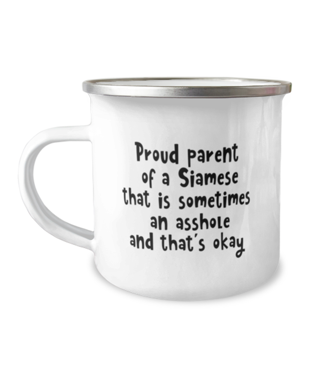 Funny Siamese Cat Coffee Mug. Siamese Cat Gifts. Funny Cat Lover Gift. Cat Enamel Mug. Cat Birthday Gift. Siamese Gifts. Cat Mom. Cat Dad
