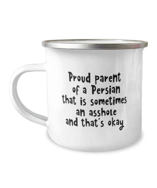 Funny Persian Cat Coffee Mug. Persian Cat Gifts. Funny Cat Lover Gift. Cat Enamel Mug. Cat Birthday Gift. Persian Gifts. Cat Mom. Cat Dad