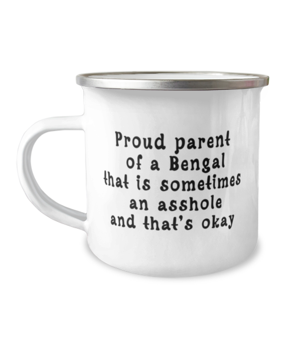 Funny Bengal Cat Coffee Mug. Bengal Cat Gifts. Funny Cat Lover Gift. Cat Enamel Mug. Cat Birthday Gift. Bengal Cat. Cat Mom. Cat Dad