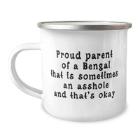 Funny Bengal Cat Coffee Mug. Bengal Cat Gifts. Funny Cat Lover Gift. Cat Enamel Mug. Cat Birthday Gift. Bengal Cat. Cat Mom. Cat Dad