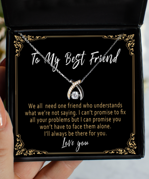 Best Friend Sterling Silver Wishbone Necklace Gift For Her. Special Friend Keepsake. Best Friend Jewelry Birthday Or Christmas Gifts