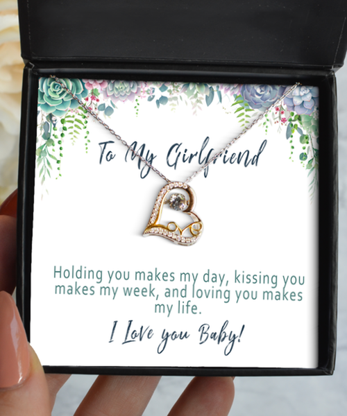 To My Girlfriend Necklace. Anniversary Gift For Girlfriend. Girlfriend Birthday. Girlfriend Jewelry Gifts. Love You Girlfriend Gift Box