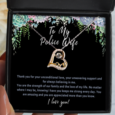 To My Police Wife Necklace For Christmas Or Birthday Gift. Police Wife Jewelry Gift. Police Wife Life. Cop Wife. Police Wife Stuff