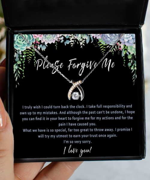 Im Sorry Necklace For Girlfriend Or Wife. Forgive Me Card. Apology Gift For Her Sorry Gift For Friend. Sorry Jewelry. Sorry Present Women
