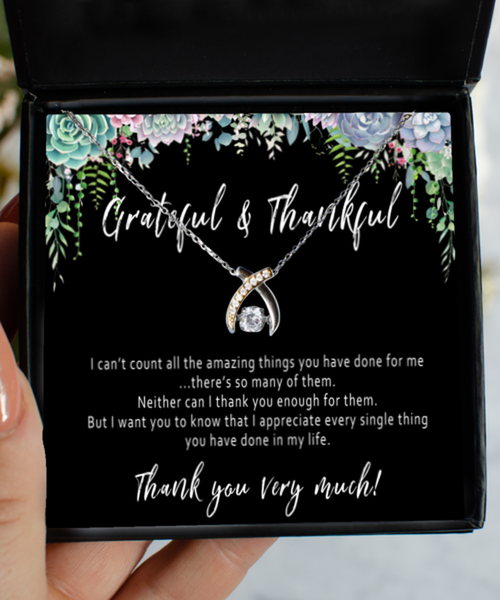 Thank You Gift For Friend, Mentor, Nurse Godmother Or Caregiver. Thank You Gifts Keepsake For Women. Thanks Gift. Grateful Gift Necklace