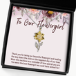 Flowergirl Gift Necklace From Bride. Thank You Gift For Flower Girl On Wedding Day. Flowergirl Jewelry Card Keepsake. Wedding Party Gifts