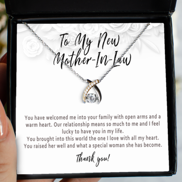 New Mother In Law Necklace. Mother In Law Gift From Groom On Wedding Day. Mother In Law Wedding Gift Card. Wedding Party Gift Jewelry