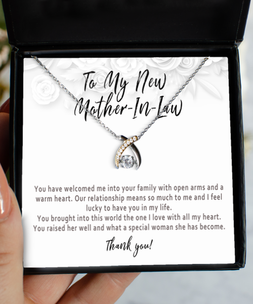 New Mother In Law Necklace. Mother In Law Gift From Groom On Wedding Day. Mother In Law Wedding Gift Card. Wedding Party Gift Jewelry