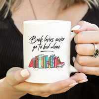 Load image into Gallery viewer, Funny Books Coffee Mug - Reading Mug - Gift For Book Lovers Or Librarian - &quot;Book Lovers Never Go&quot;
