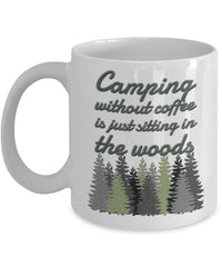 Load image into Gallery viewer, Camping Coffee Mug - Gift For Campers - Ceramic Outdoors Mug - &quot;Camping Without Coffee&quot;
