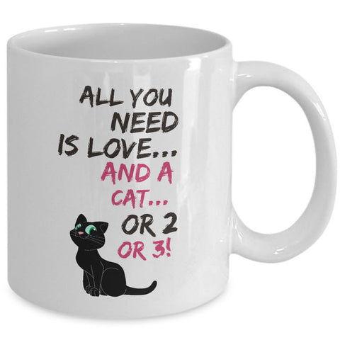 Cat Coffee Mug -Funny Cat Lovers Gift For Women Or Men - 