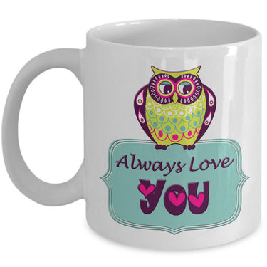 Valentines Day Or Anniversary Coffee Mug - Owl Love Mug - Anniversary Gift - 