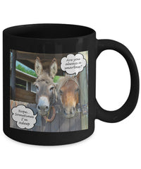 Load image into Gallery viewer, Donkey Mug - Ceramic Donkey Cup - Gift For Donkey Lover - Donkey Gift - &quot;Are You Always A Smartass&quot;
