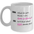 Mom Coffee Mug - Funny Gift For Moms - Mug For Women - "What Do You Think I Am, Made Of Money"