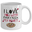 Valentines Day Or Anniversary Coffee Mug - Funny Anniversary Gift - Ceramic Love Mug - "I Love You"
