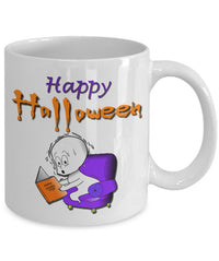 Load image into Gallery viewer, Halloween Coffee Mug- Funny Halloween Gift For Adults - Cute Ghost Mug - &quot;Happy Halloween&quot;

