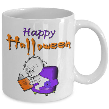 Halloween Coffee Mug- Funny Halloween Gift For Adults - Cute Ghost Mug - 