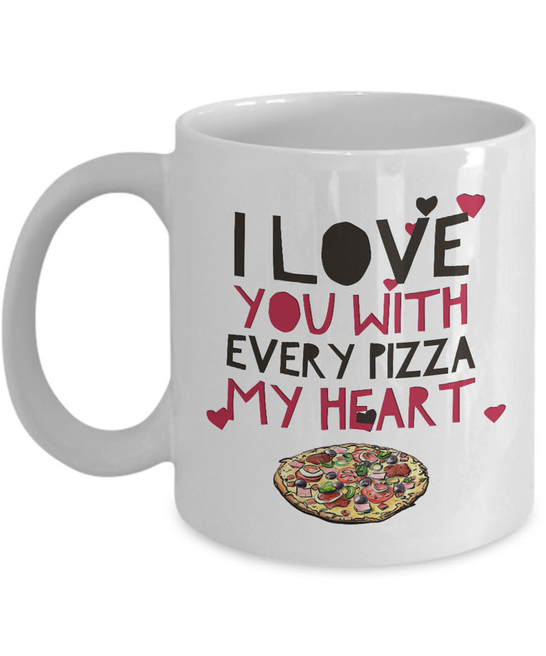 Valentines Day Or Anniversary Coffee Mug - Funny Anniversary Gift - Ceramic Love Mug - "I Love You"