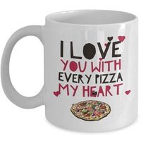 Valentines Day Or Anniversary Coffee Mug - Funny Anniversary Gift - Ceramic Love Mug - "I Love You"