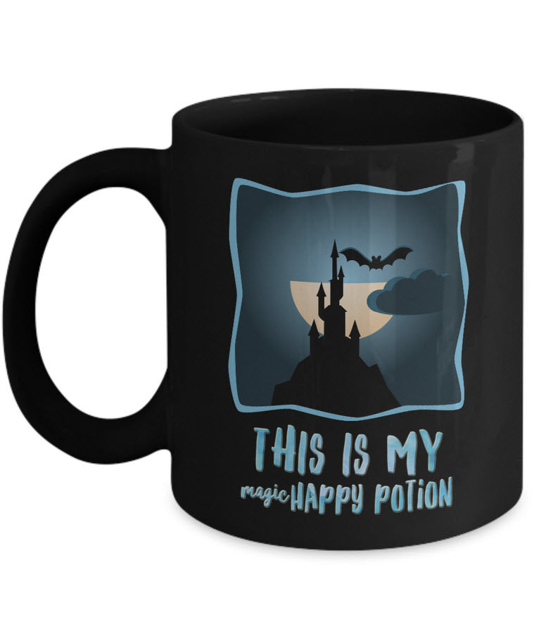 Halloween Coffee Mug- Halloween Gift Idea For Adults - Potion Mug - "This Is My Magic Happy Potion"