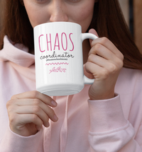 Load image into Gallery viewer, Homeschool Coffee Mug - Funny Gift For Homeschooling Moms - &quot;Chaos Coordinator&quot; - Non Religious Homeschool Gift For Moms - Homeschool Mom Stuff

